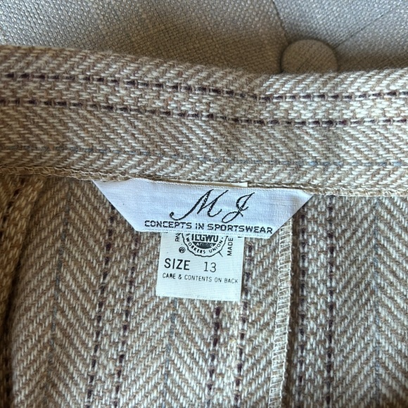 MJ Concepts in Sportswear Vintage Wool Blend Vest Skirt Set Size 13 - Picture 9 of 11